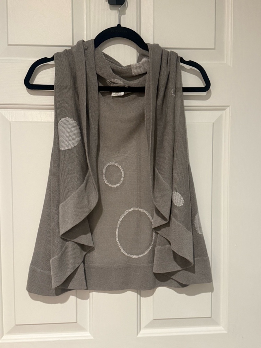 Sarah Pacini Draped Knit Vest | Open Front | One Size | Made in Italy